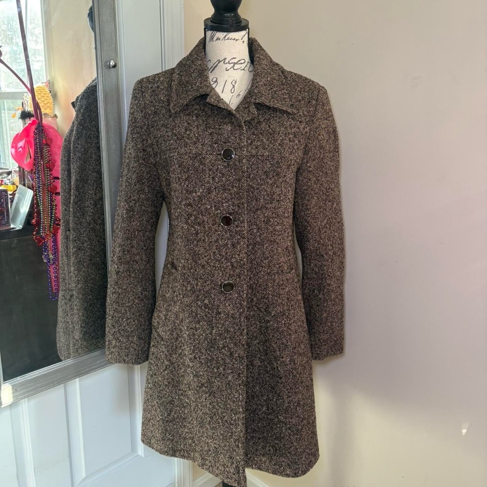 Vintage Classics by Larry Levine Brown Wool Pea Coat